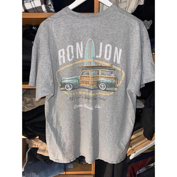 VTG Y2K Ron Jon Surf Shop Pocket T-Shirt Surf Grey Sz XL - Picture 5 of 5